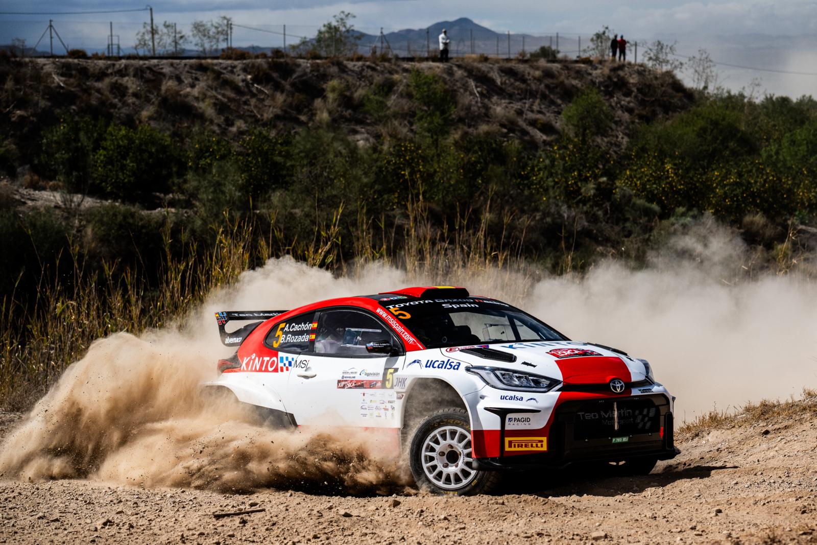 Brillante estreno de Alejandro Cachón y Borja Rozada en su debut con el Toyota GR Yaris Rally2 en el rally Tierras Altas de Lorca