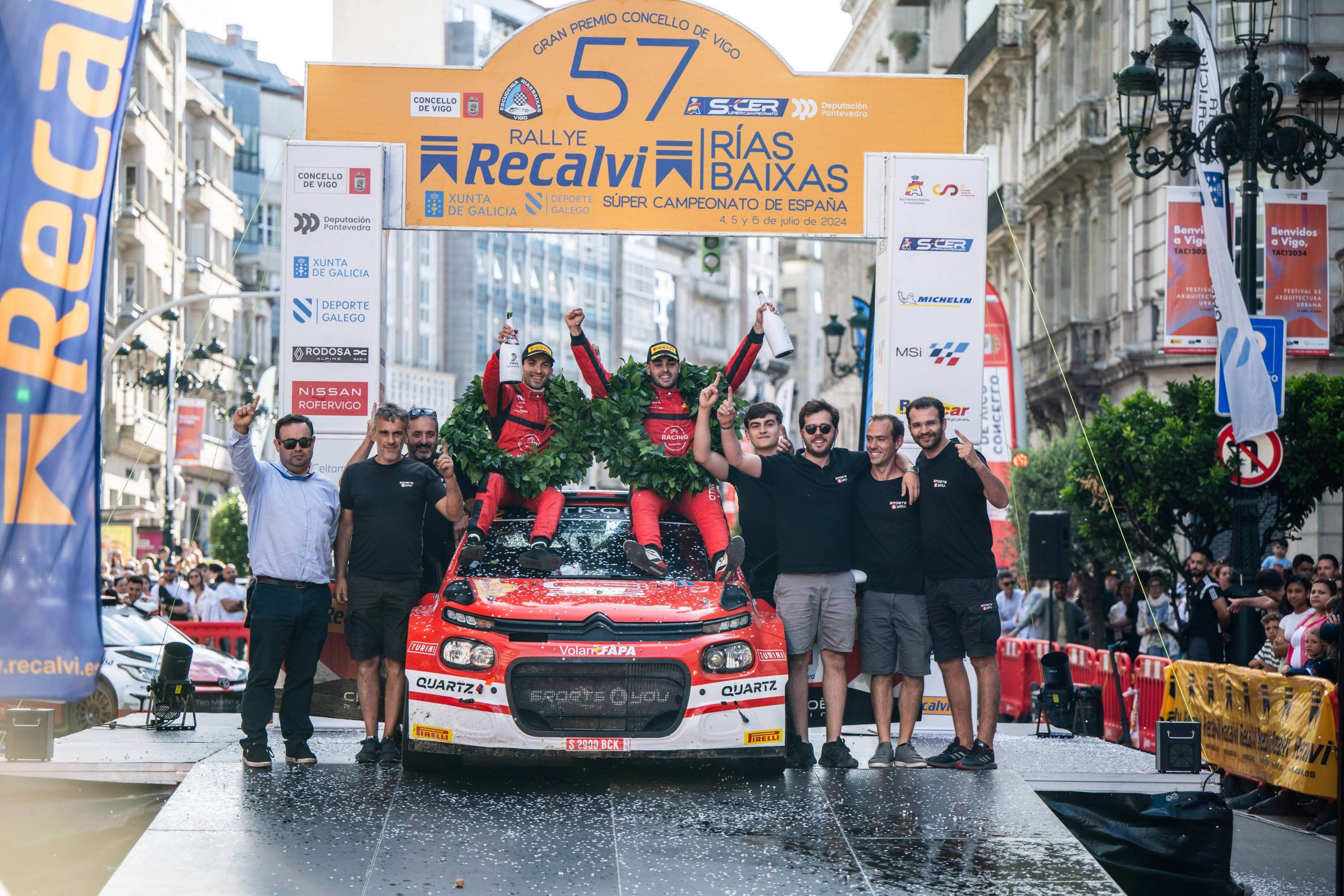 Diego Ruiloba y Ángel Vela ganan el Rally Rías Baixas y suben a lo más alto del podio de Vigo con el Citroën C3 Rally2